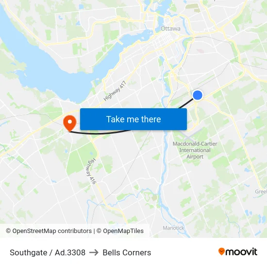 Southgate / Ad.3308 to Bells Corners map