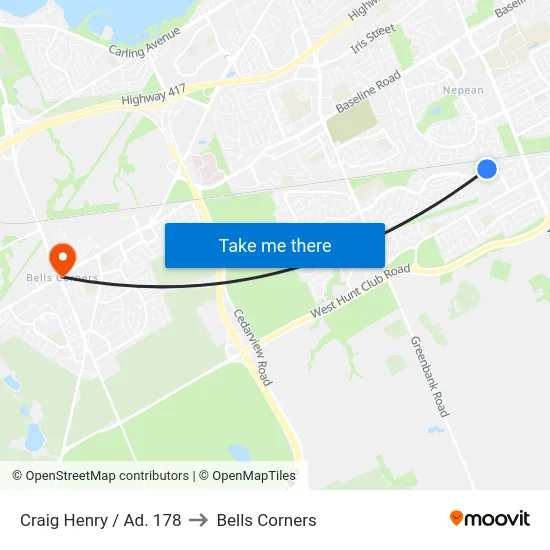 Craig Henry / Ad. 178 to Bells Corners map