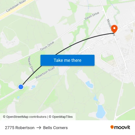 2775 Robertson to Bells Corners map
