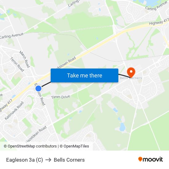 Eagleson 3a (C) to Bells Corners map
