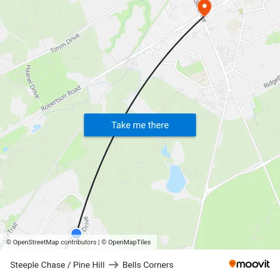 Steeple Chase / Black Tern to Bells Corners map