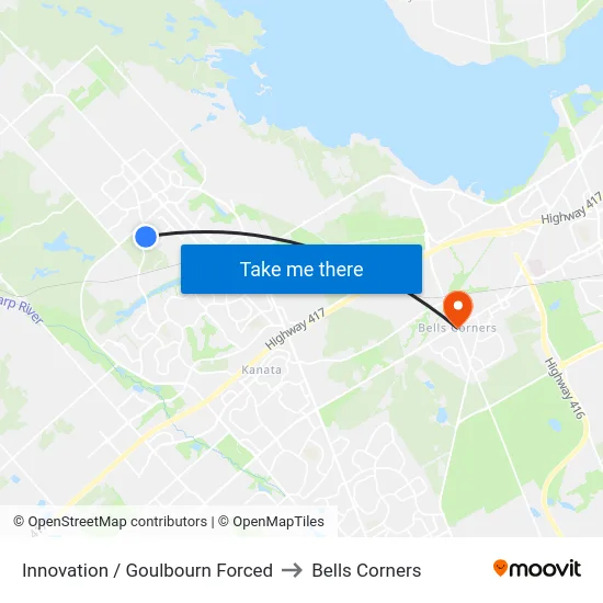 Innovation / Goulbourn Forced to Bells Corners map