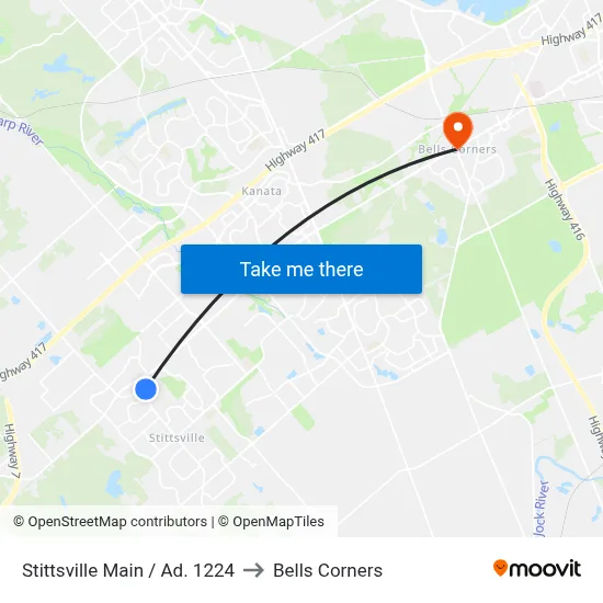 Stittsville Main / Ad. 1224 to Bells Corners map