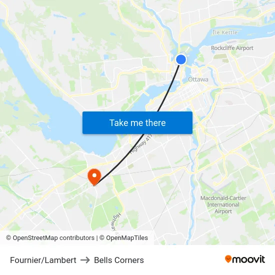Fournier/Lambert to Bells Corners map