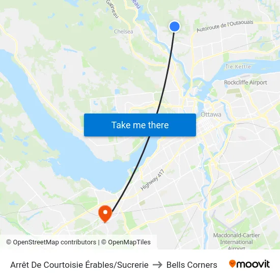 Arrêt De Courtoisie Érables/Sucrerie to Bells Corners map