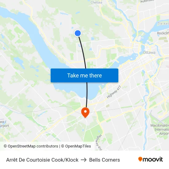 Arrêt De Courtoisie Cook/Klock to Bells Corners map