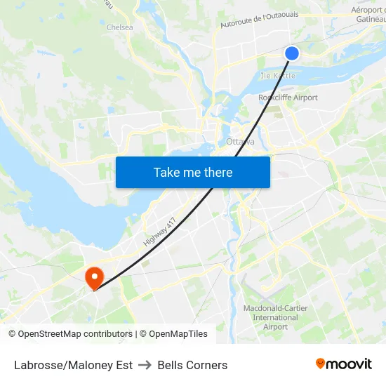 Labrosse/Maloney Est to Bells Corners map