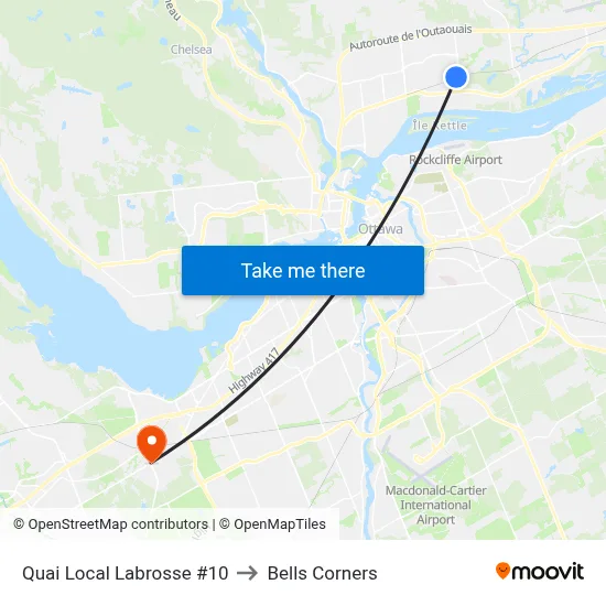 Quai Local Labrosse #10 to Bells Corners map