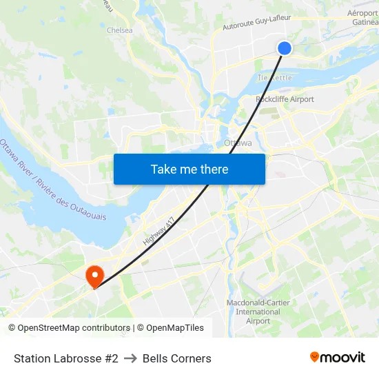 Station Labrosse #2 to Bells Corners map