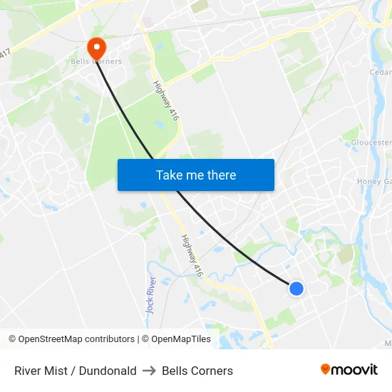 River Mist / Dundonald to Bells Corners map