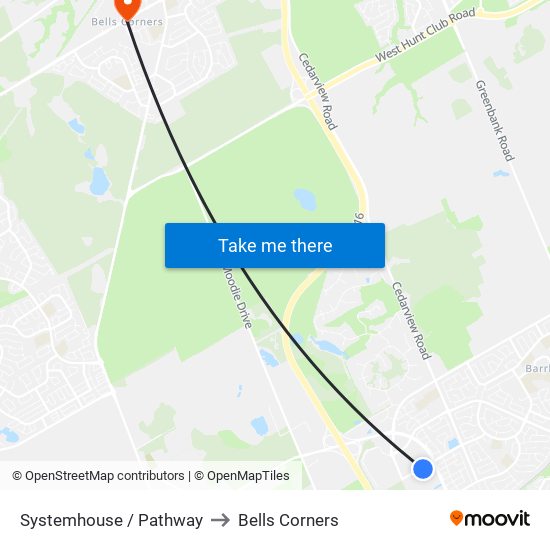 Systemhouse / Pathway to Bells Corners map
