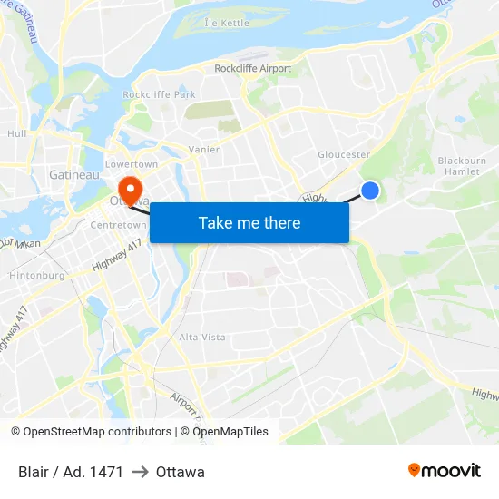 Blair / Ad. 1471 to Ottawa map