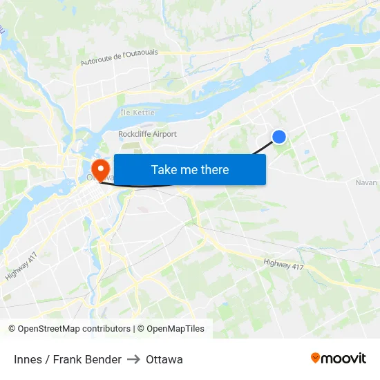 Innes / Frank Bender to Ottawa map