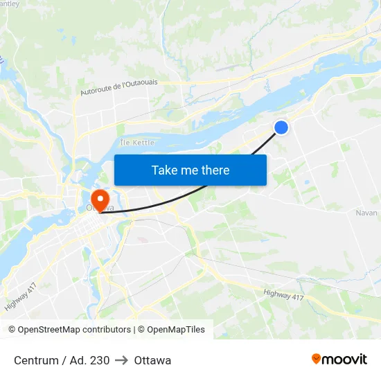 Centrum / Ad. 230 to Ottawa map