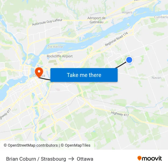 Brian Coburn / Strasbourg to Ottawa map