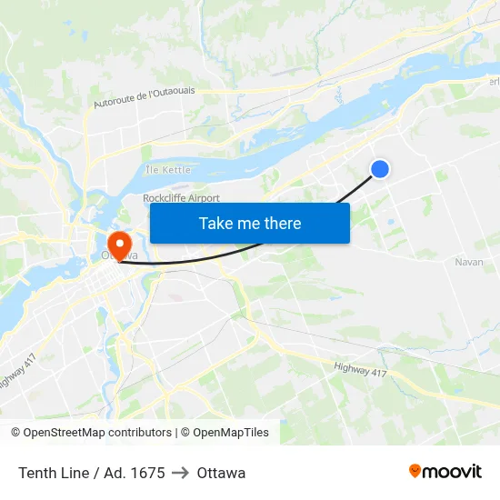 Tenth Line / Ad. 1675 to Ottawa map