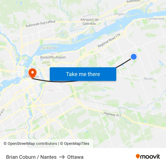 Brian Coburn / Nantes to Ottawa map