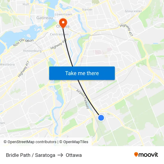 Bridle Path / Saratoga to Ottawa map