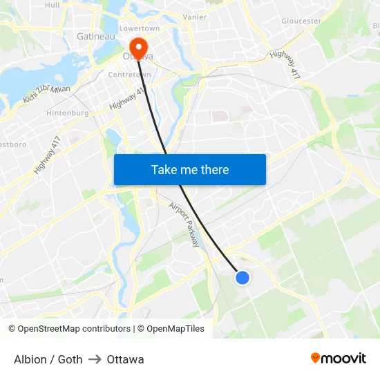 Albion / Goth to Ottawa map