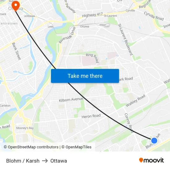 Blohm / Karsh to Ottawa map
