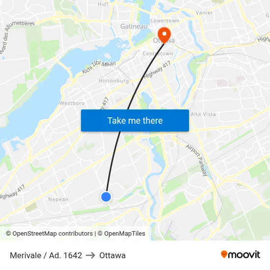 Merivale / Ad. 1642 to Ottawa map