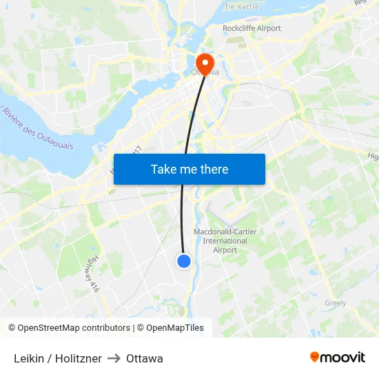 Leikin / Holitzner to Ottawa map