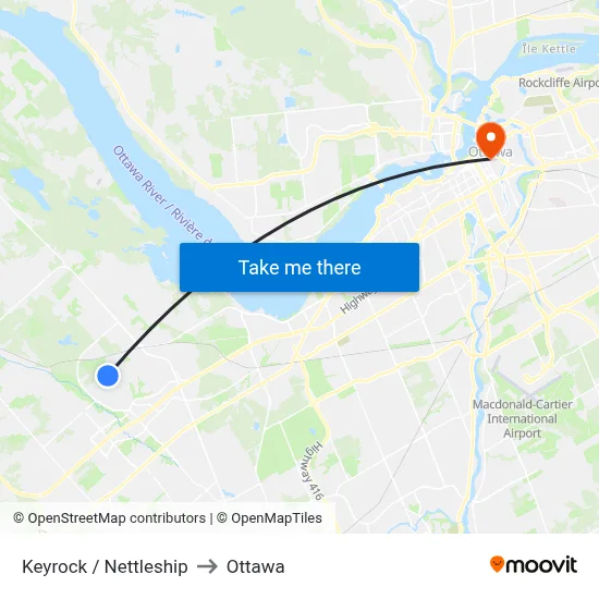 Keyrock / Nettleship to Ottawa map