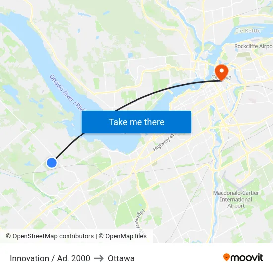 Innovation / Ad. 2000 to Ottawa map