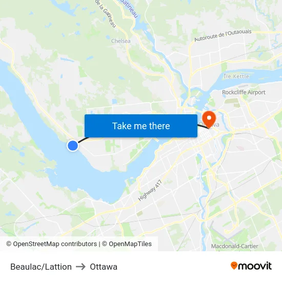 Beaulac/Lattion to Ottawa map