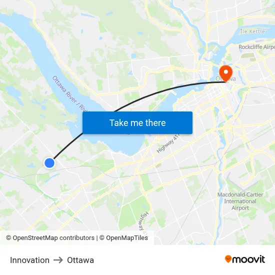 Innovation to Ottawa map
