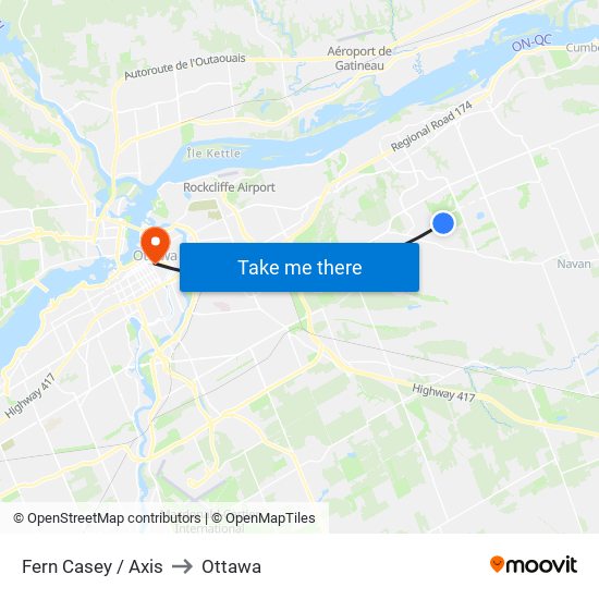 Fern Casey / Axis to Ottawa map