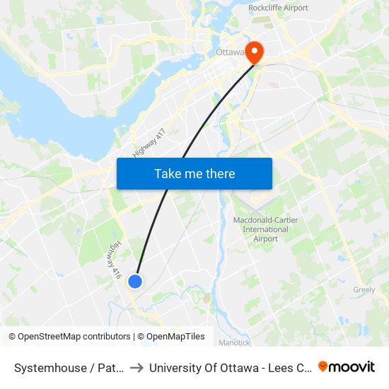 Systemhouse / Pathway to University Of Ottawa - Lees Campus map