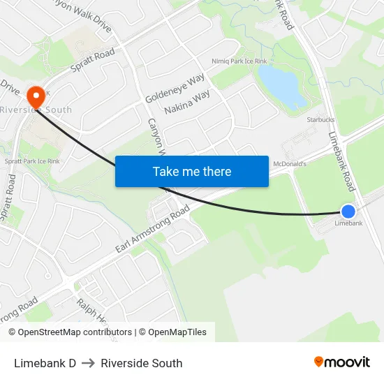 Limebank D to Riverside South map