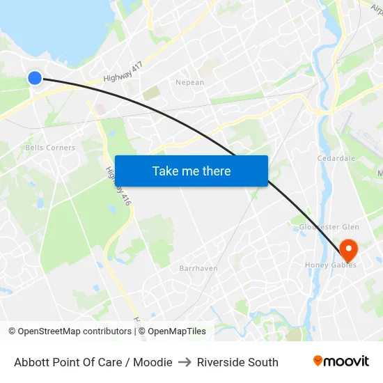 Abbott Point Of Care / Moodie to Riverside South map