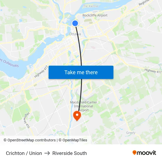 Crichton / Union to Riverside South map