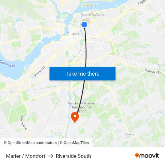 Marier / Montfort to Riverside South map