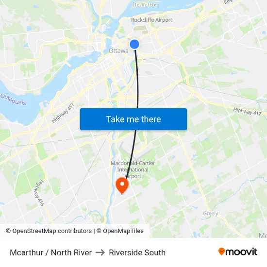 Mcarthur / North River to Riverside South map