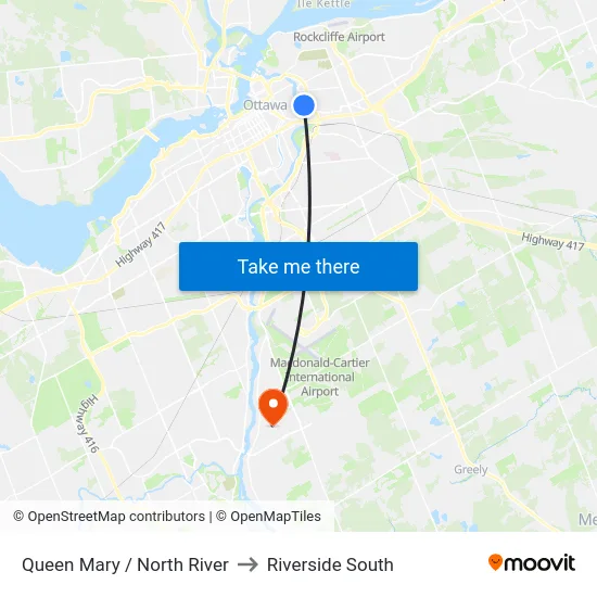 Queen Mary / North River to Riverside South map