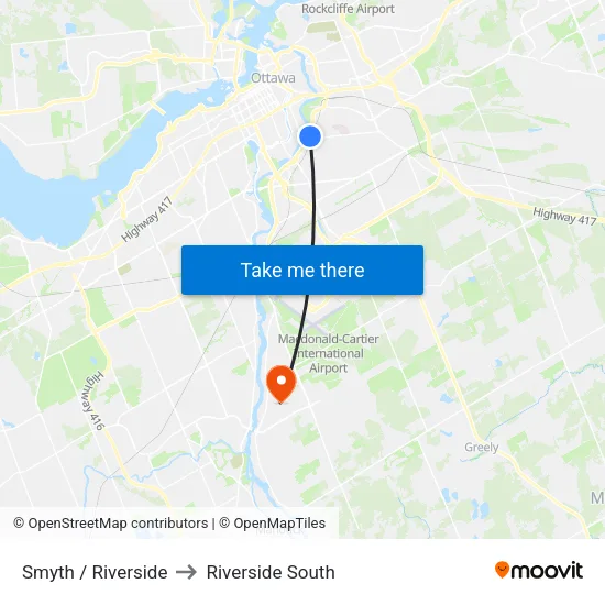 Smyth / Riverside to Riverside South map