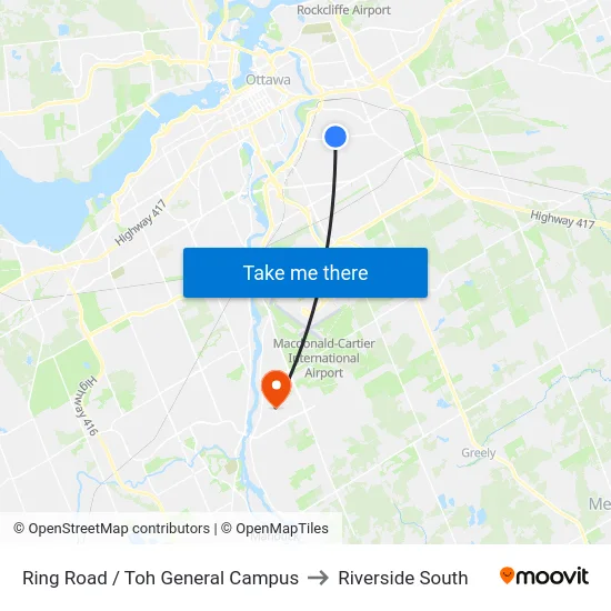 Ring Road / Toh General Campus to Riverside South map