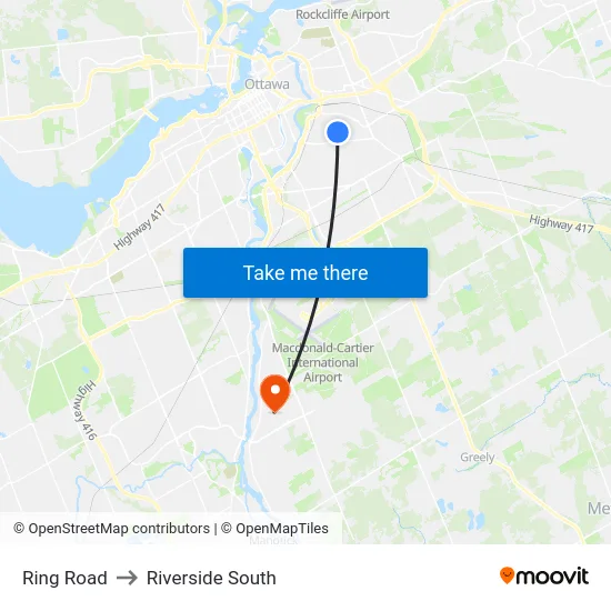 Ring Road to Riverside South map