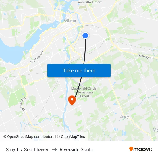 Smyth / Southhaven to Riverside South map