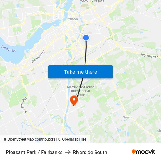 Pleasant Park / Fairbanks to Riverside South map