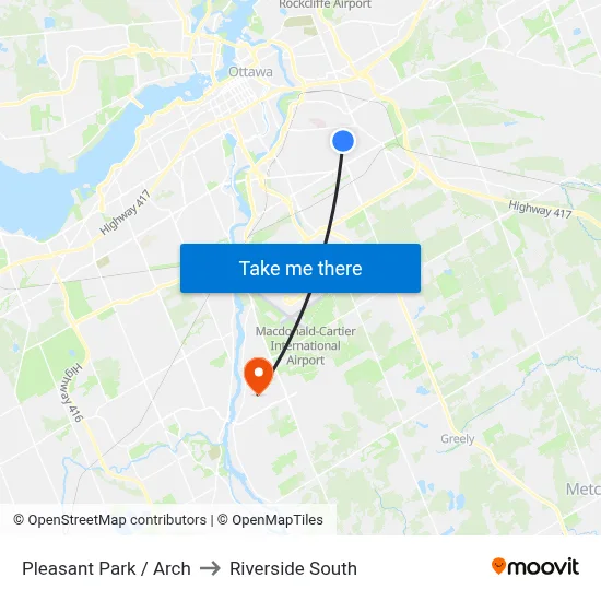 Pleasant Park / Arch to Riverside South map