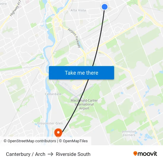 Canterbury / Arch to Riverside South map