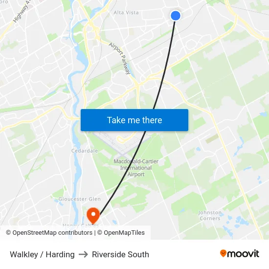 Walkley / Harding to Riverside South map