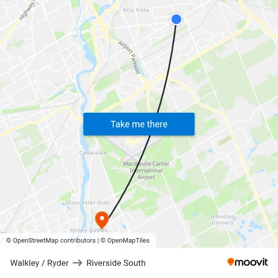 Walkley / Ryder to Riverside South map