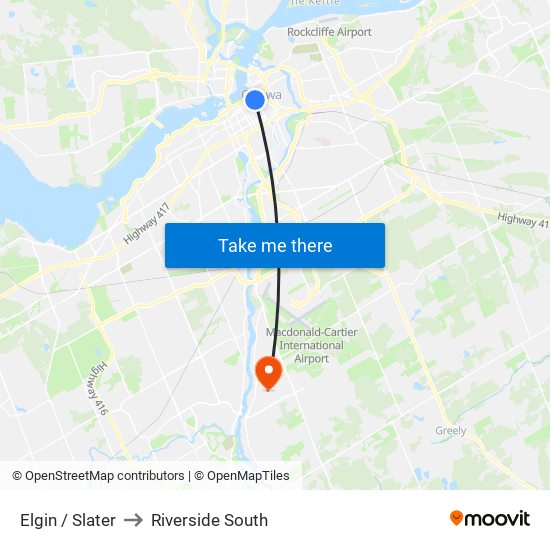 Elgin / Slater to Riverside South map