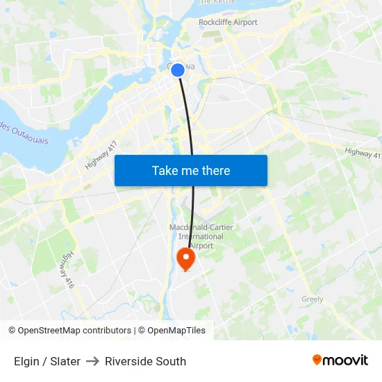 Elgin / Slater to Riverside South map