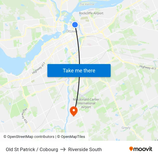 Old St Patrick / Cobourg to Riverside South map
